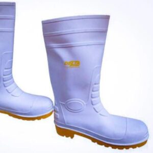 White Delta steel toe gumboots